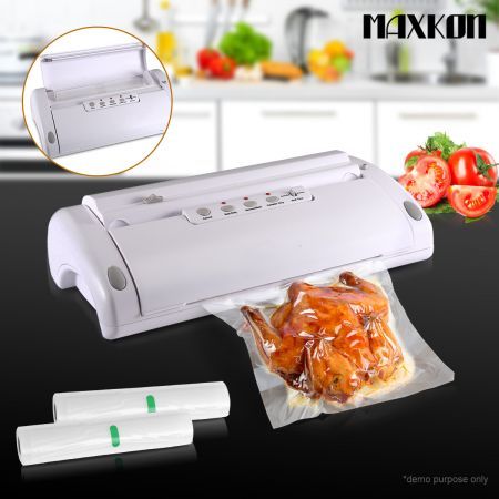 Maxkon Vacuum Food Saver Preservation Heat Sealer w/ Free Bag Rolls