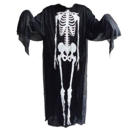 Halloween Masquerade Party Parade Ghost Skeleton Pirate Costume Black (Mask is not included)