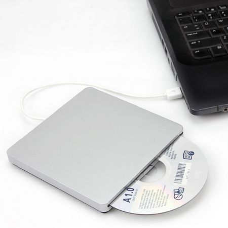 Free Shipping! USB External Slot Load CD DVD RW ROM Drive Writer Burner For Notebook Mac Laptop