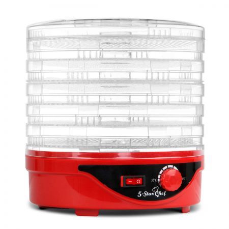 7 Tray Food Dehydrator 360 Heat Cycling System - Red