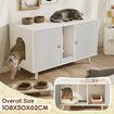 Cat Litter Box Enclosure 3in1 Bed House Kitty Cave Storage Cabinet Pet Toilet Console Table Modern Furniture